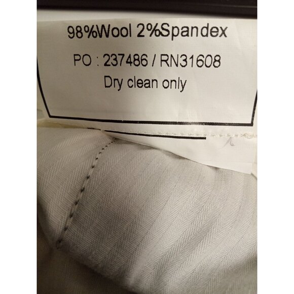 Jos. A. Bank Grey Pinstriped Tailored Fit Suit Set 42R/36 Waist - Picture 12 of 12